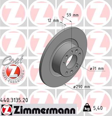 Zimmermann 440.3135.20 - Bremžu diski autodraugiem.lv