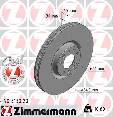 Zimmermann 440.3130.20 - Bremžu diski autodraugiem.lv