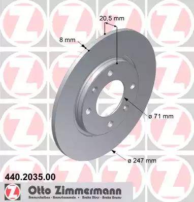 Zimmermann 440.2035.00 - Bremžu diski autodraugiem.lv