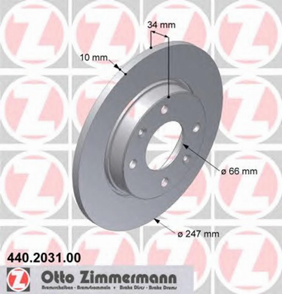 Zimmermann 440 2031 00 - Bremžu diski autodraugiem.lv