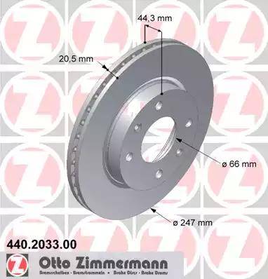 Zimmermann 440.2033.00 - Bremžu diski autodraugiem.lv