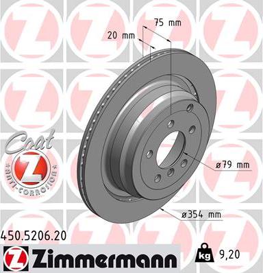 Zimmermann 450.5206.20 - Bremžu diski autodraugiem.lv