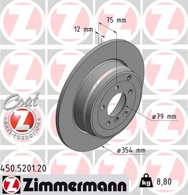 Zimmermann 450.5201.20 - Bremžu diski autodraugiem.lv