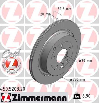 Zimmermann 450.5203.20 - Bremžu diski autodraugiem.lv