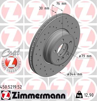 Zimmermann 450.5219.52 - Bremžu diski autodraugiem.lv