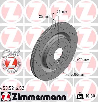 Zimmermann 450.5216.52 - Bremžu diski autodraugiem.lv
