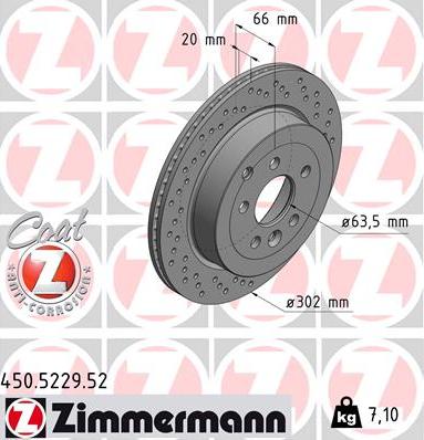Zimmermann 450.5229.52 - Bremžu diski autodraugiem.lv