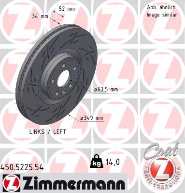 Zimmermann 450.5225.54 - Bremžu diski autodraugiem.lv