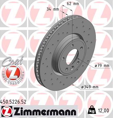 Zimmermann 450.5226.52 - Bremžu diski autodraugiem.lv