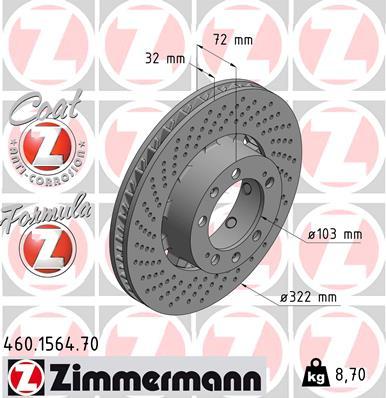 Zimmermann 460.1564.70 - Bremžu diski autodraugiem.lv