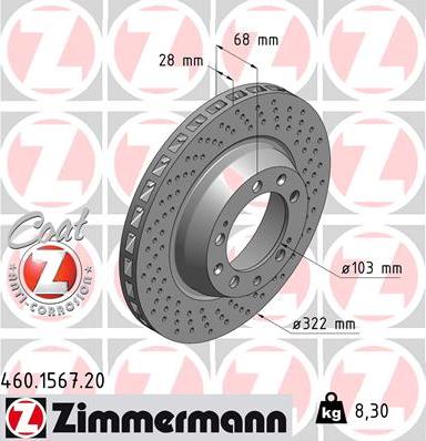 Zimmermann 460.1567.20 - Bremžu diski autodraugiem.lv