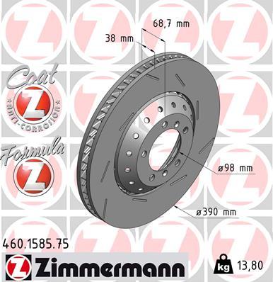 Zimmermann 460.1585.75 - Bremžu diski autodraugiem.lv