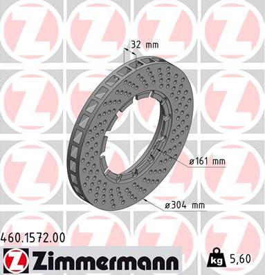 Zimmermann 460.1572.00 - Bremžu diski autodraugiem.lv