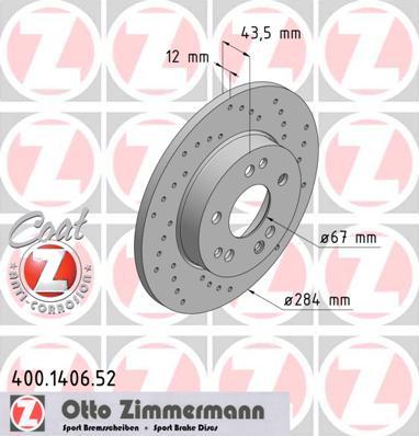 Zimmermann 400.1406.52 - Bremžu diski autodraugiem.lv