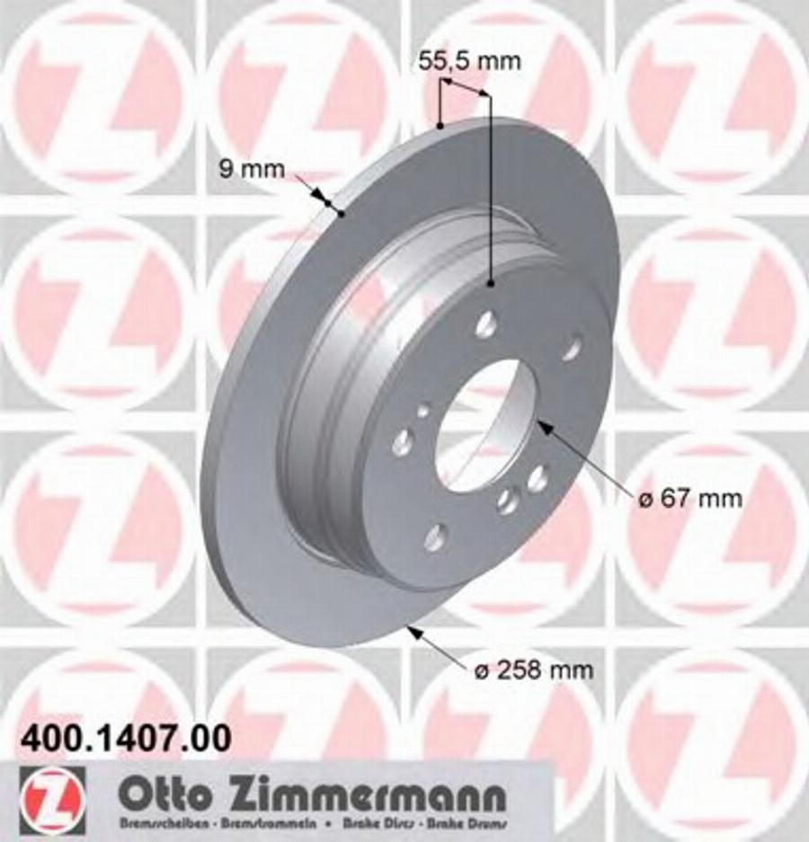 Zimmermann 400 1407 00 - Bremžu diski autodraugiem.lv