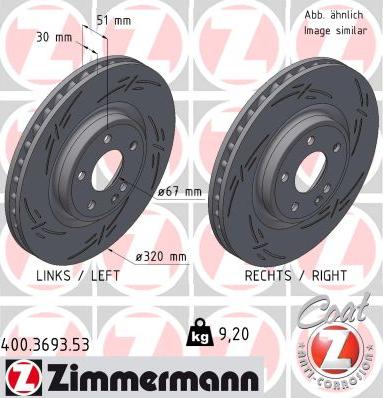 Zimmermann 400.3693.53 - Bremžu diski autodraugiem.lv