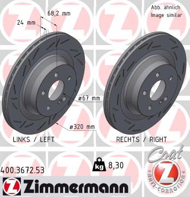 Zimmermann 400.3672.53 - Bremžu diski autodraugiem.lv