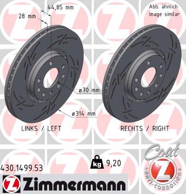 Zimmermann 430.1499.53 - Bremžu diski autodraugiem.lv