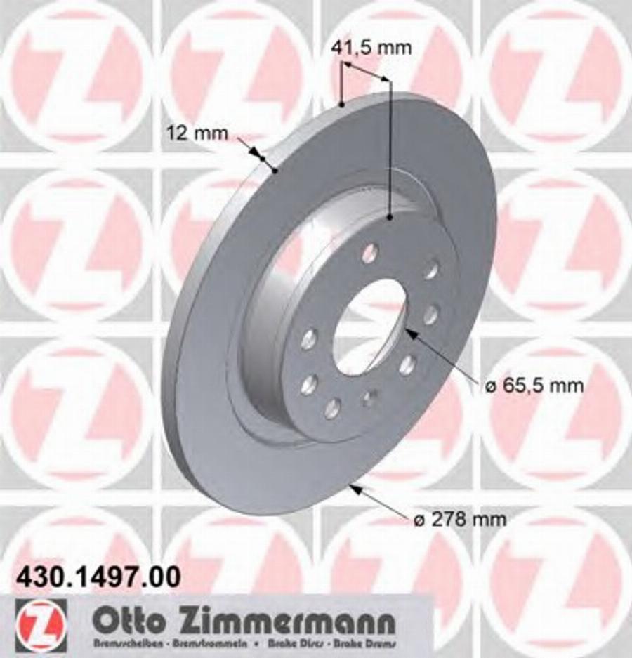 Zimmermann 430.1497.00 - Bremžu diski autodraugiem.lv