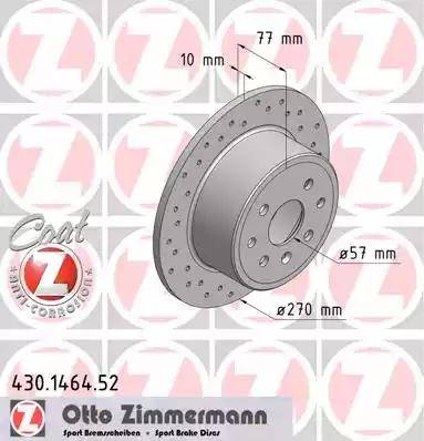 Zimmermann 430.1464.52 - Bremžu diski autodraugiem.lv