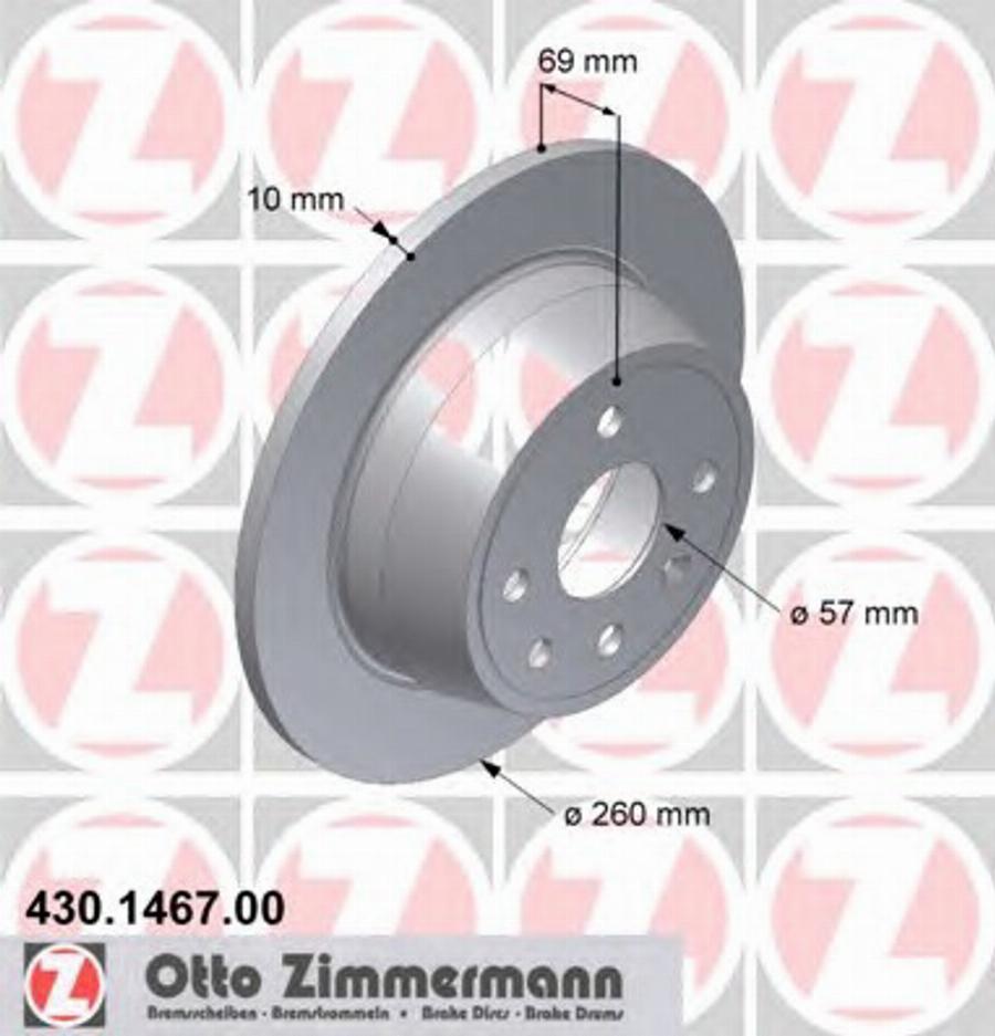 Zimmermann 430.1467.00 - Bremžu diski autodraugiem.lv