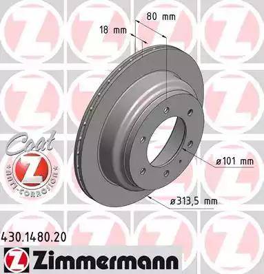 Zimmermann 430.1480.20 - Bremžu diski autodraugiem.lv