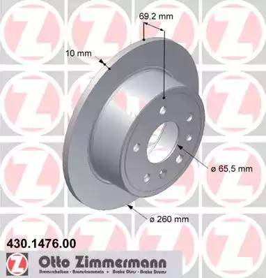 Zimmermann 430.1476.00 - Bremžu diski autodraugiem.lv