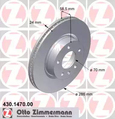 Zimmermann 430.1470.00 - Bremžu diski autodraugiem.lv