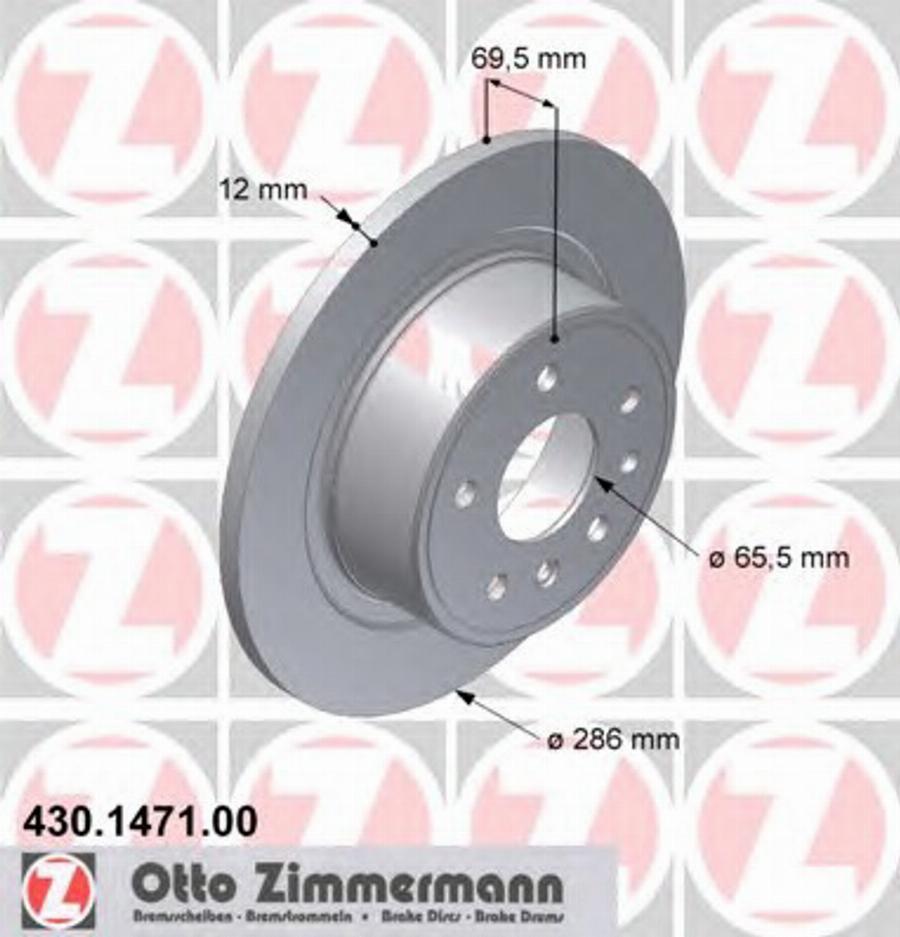 Zimmermann 430 1471 00 - Bremžu diski autodraugiem.lv