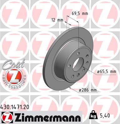 Zimmermann 430.1471.20 - Bremžu diski autodraugiem.lv