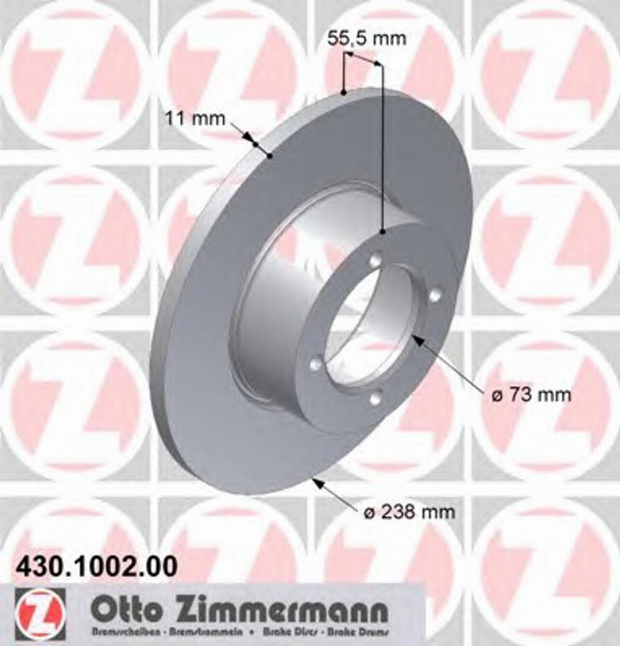 Zimmermann 430 1002 00 - Bremžu diski autodraugiem.lv