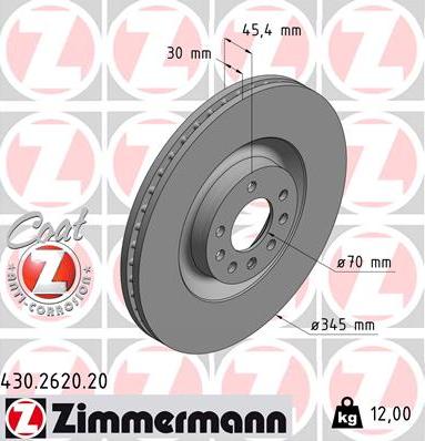 Zimmermann 430.2620.20 - Bremžu diski autodraugiem.lv