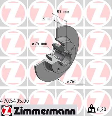 Zimmermann 470.5405.00 - Bremžu diski autodraugiem.lv