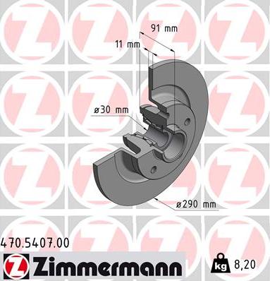 Zimmermann 470.5407.00 - Bremžu diski autodraugiem.lv