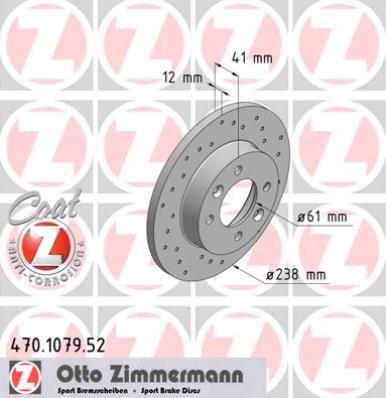 Zimmermann 470.1079.52 - Bremžu diski autodraugiem.lv