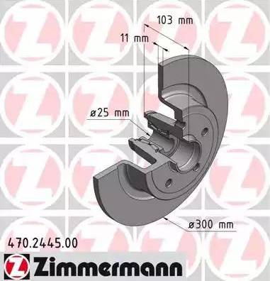 Zimmermann 470.2445.00 - Bremžu diski autodraugiem.lv