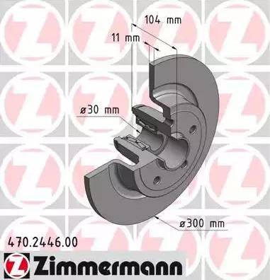 Zimmermann 470.2446.00 - Bremžu diski autodraugiem.lv