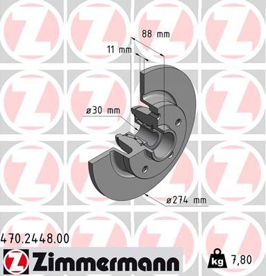 Zimmermann 470.2448.00 - Bremžu diski autodraugiem.lv