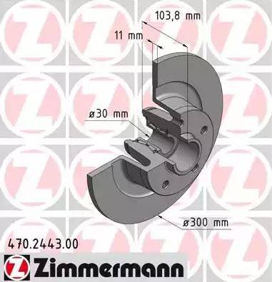 Zimmermann 470.2443.00 - Bremžu diski autodraugiem.lv