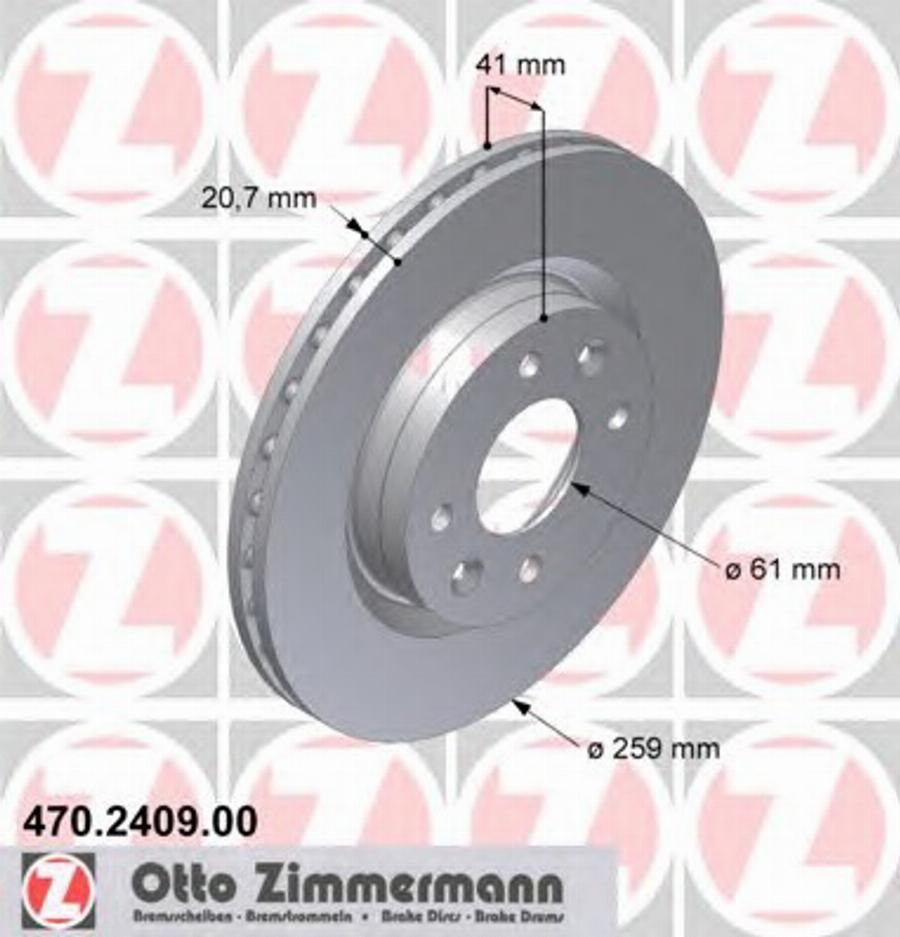 Zimmermann 470 2409 00 - Bremžu diski autodraugiem.lv