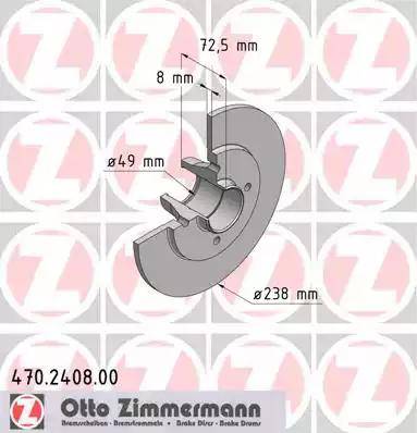 Zimmermann 470.2408.00 - Bremžu diski autodraugiem.lv
