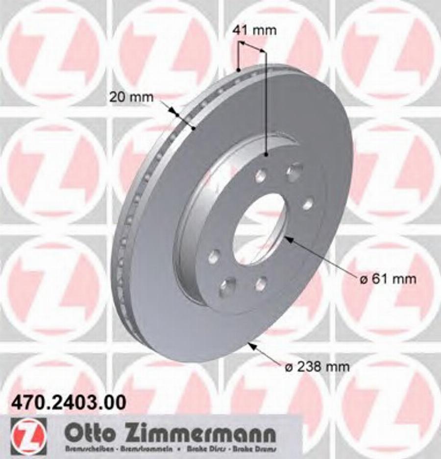 Zimmermann 470.2403.00 - Bremžu diski autodraugiem.lv