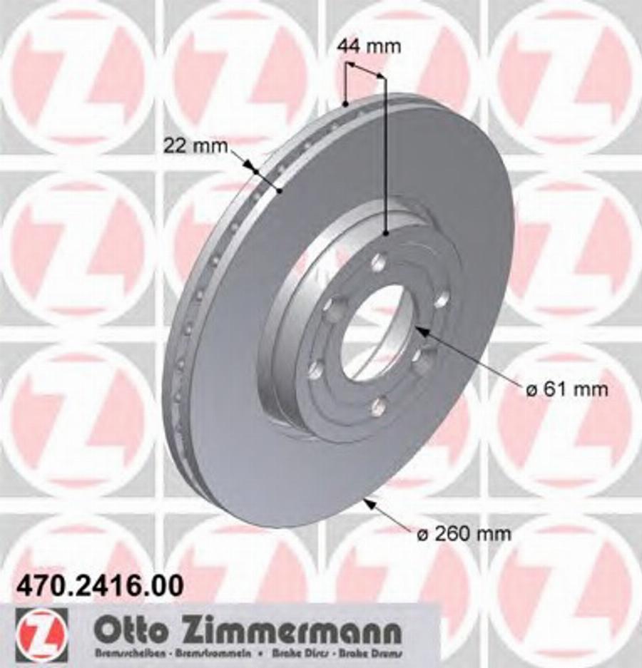 Zimmermann 470.2416.00 - Bremžu diski autodraugiem.lv