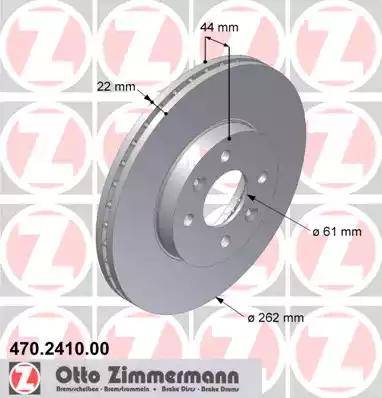 Zimmermann 470.2410.00 - Bremžu diski autodraugiem.lv