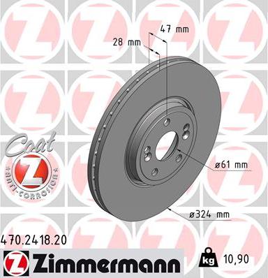 Zimmermann 470.2418.20 - Bremžu diski autodraugiem.lv