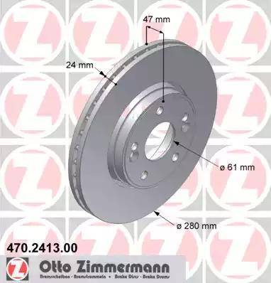 Zimmermann 470.2413.00 - Bremžu diski autodraugiem.lv