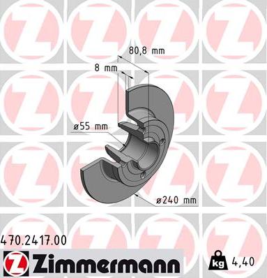 Zimmermann 470.2417.00 - Bremžu diski autodraugiem.lv