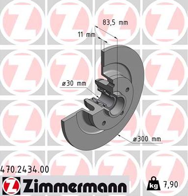Zimmermann 470.2434.00 - Bremžu diski autodraugiem.lv