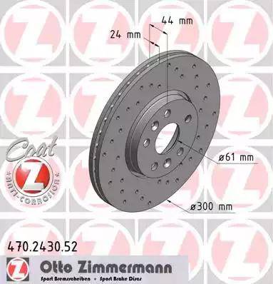 Zimmermann 470.2430.52 - Bremžu diski autodraugiem.lv