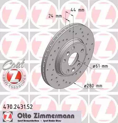 Zimmermann 470.2431.52 - Bremžu diski autodraugiem.lv